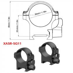 Vector Optics--Anneaux de Portée de 30mm pour Picatinny de 20mm, -*XASR-SQ11 LIVRAISON GRATUITE