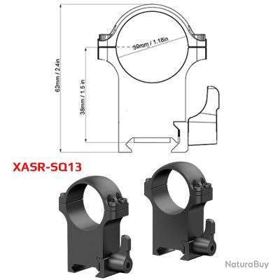 30mm anneaux de lunette | base Picatinny QD Ergo longue – Optics Spot