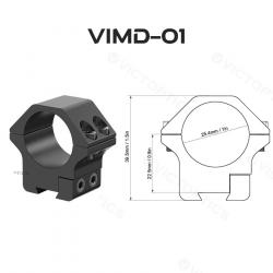 Vector Optics-- anneaux de montage en queue d'aronde 11Mm, -*VIMD-01 LIVRAISON GRATUITE