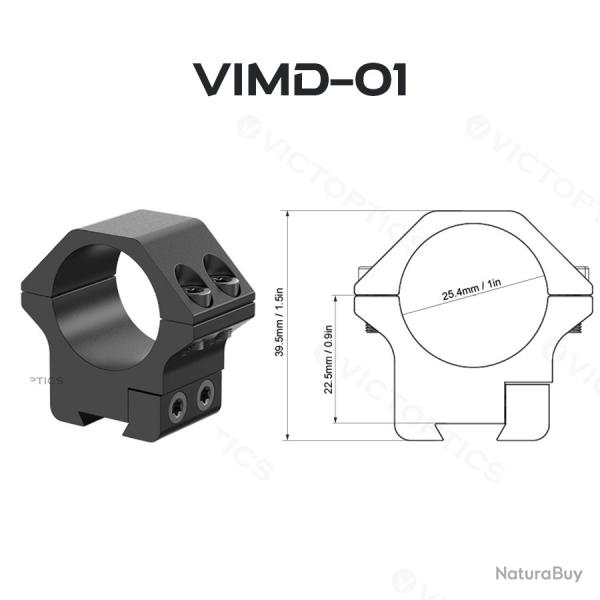 Vector Optics-- anneaux de montage en queue d'aronde 11Mm, -*VIMD-01