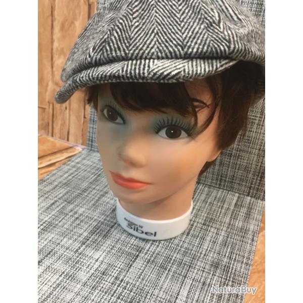 Casquette gavroche parisien  numro 13 brume