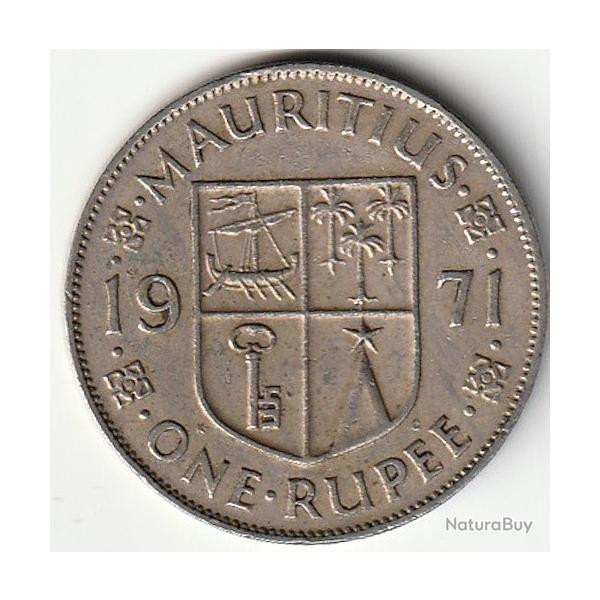 Pice de Monnaie Ile Maurice 1 roupie Elizabeth II 1971