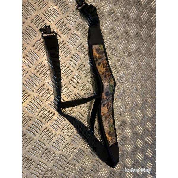 sangle a bandoulire fusil carabine de chasse rembourre amovible avec 2 points fixation