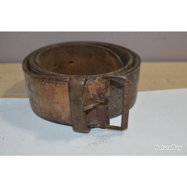 Ceinturon en cuir pour officier soldat Franais WW1/WW2 Militaire 108 cm (22)