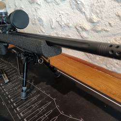 Carabine CZ 457 LRP Long Range Precision calibre 22lr, peut servie + lunette vector optic et bipied