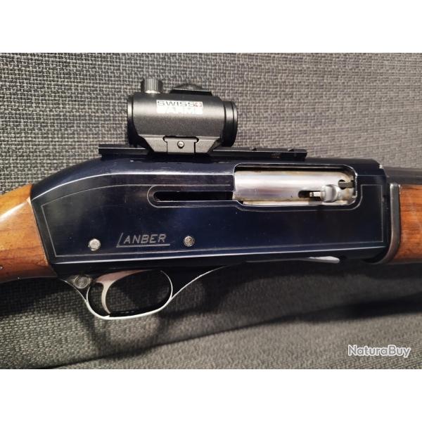 FUSIL semi-automatique LANBER Calibre 12-70 - Canon 65 cm - Long. 20cm - Crosse pistolet + Swiss Arm