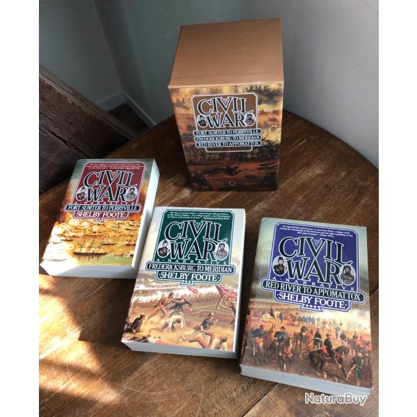 The civil war box set, 3 volumes, Shelby Foote - Guerre de Scession Anglais
