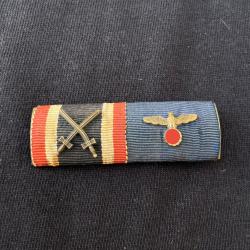 Barrette de deux rappels (KVK & long service)  - Allemand WW2