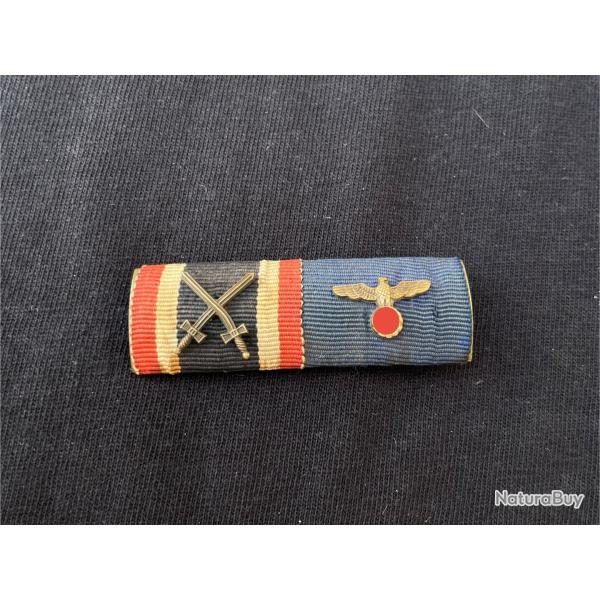 Barrette de deux rappels (KVK & long service)  - Allemand WW2