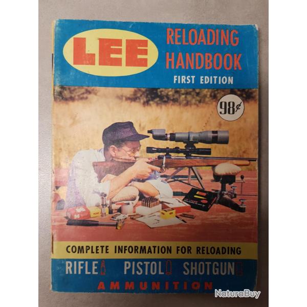LEE Reloading Handbook First Edition Manuel de rechargement Vintage
