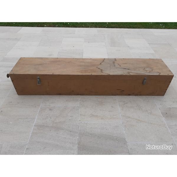 Caisse militaire en bois avec barre de scurit.