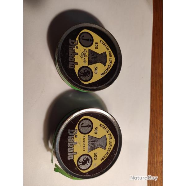 Lot de 2 botes Plomb 4,5 mm Diabolo kugeln  bote de 500