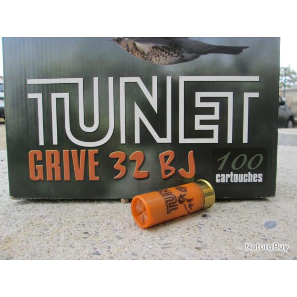 100 cartouches cal 12/70 en GRIVE 32g BJ no9 de TUNET