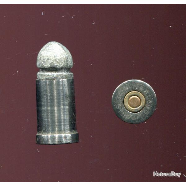 9 mm Galand - RARISSIME cartouche rechargeable brevete GALAND - voir photo du catalogue GALAND 1878