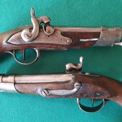 Paire de pistolets gendarmerie à piston an 9