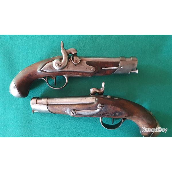 Paire de pistolets gendarmerie  piston an 9