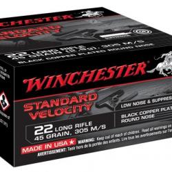 WINCHESTER BLACK Standard Velocity cal.22 Lr Pointe Pleine  x 235 4 boites ( 940 munitions )