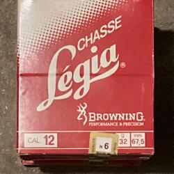 Lot de 60 cartouches Légia Browning Cal 12/67,5 32g Pb 6