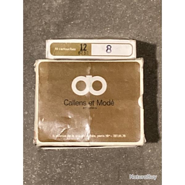 Lot de 50 cartouches Callens et Mod Cal 12/67,5 Pb 8