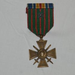 CROIX DE GUERRE 1914/1918-CITATION-FRENCH WAR CROSS 1°WW-RAPPEL MEDAILLE DES BLESSES