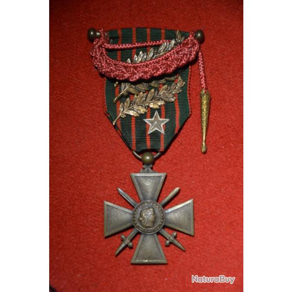 CROIX DE GUERRE 1914/1916-CITATIONS & FOURRAGERE-FRENCH WAR CROSS 1914/1916-1WW