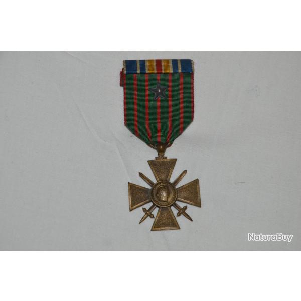 CROIX DE GUERRE 1914/1918-CITATION-FRENCH WAR CROSS 1°WW-RAPPEL MEDAILLE DES BLESSES