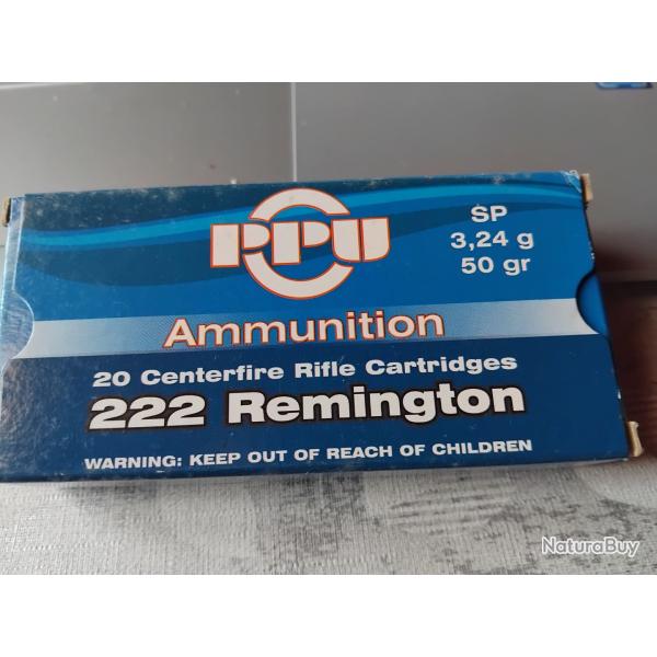 munition en cal 222