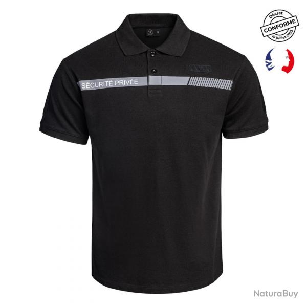 Polo noir SECURITE PRIVEE ONE