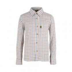 Chemise à carreaux  Tattersall pour enfant Marron Bleu