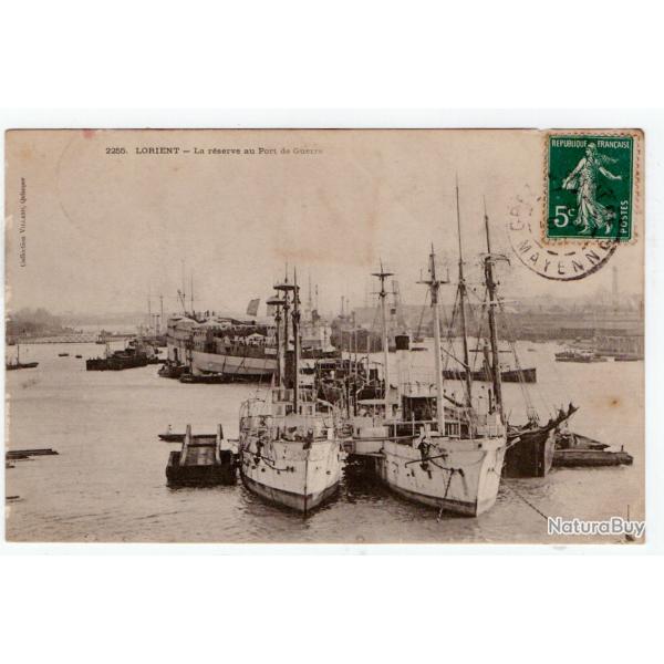CPA - MARINE DE GUERRE -LORIENT- La reserve au Port de Guerre  N1175