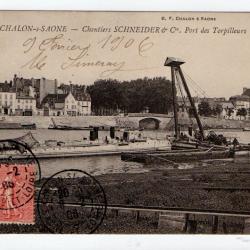 CPA - Chalon-sur-Saône - Chantiers SCHNEIDER Cie.Port des Torpilleurs  N°1176