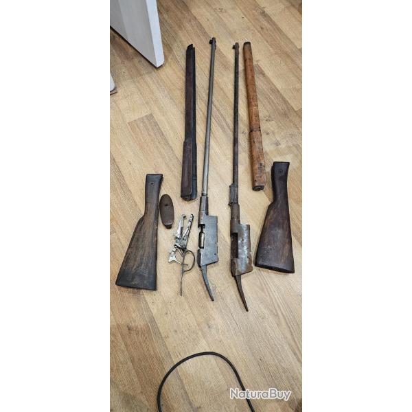 lot des pices 2 canon  Lebel 1886 M93