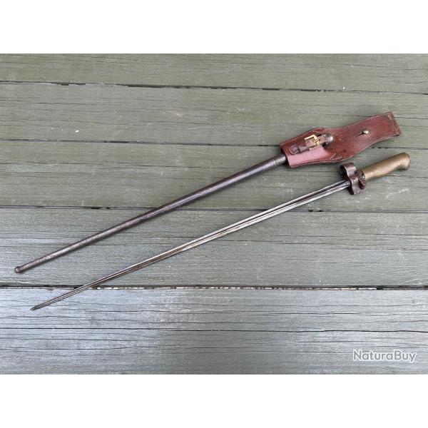 Baonnette Lebel modle 1886 / 15 WW1 France 14 / 18 avec fourreau
