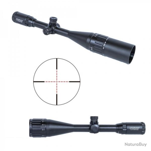 Lunette Zasdar 6-24X50 mm. AO Ret. Mildot illumin - Tube de 1"