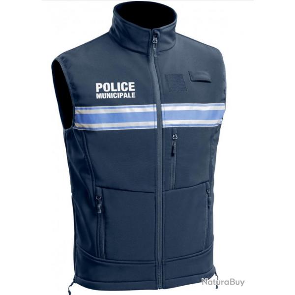 Gilet Softshell sans manches Police Municipale