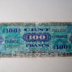 militaria ww2 billet 100 FRANCS serie 1944 imprimé par les américains en 1944