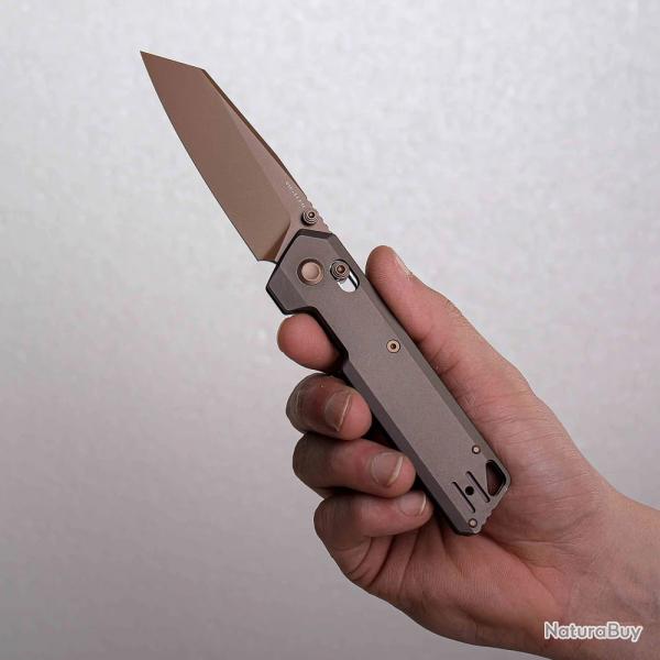 Couteau VOSTEED Parallel Manche Titane Purple Lame Acier S35VN Copper Dune Crossbar Lock VOSA3505