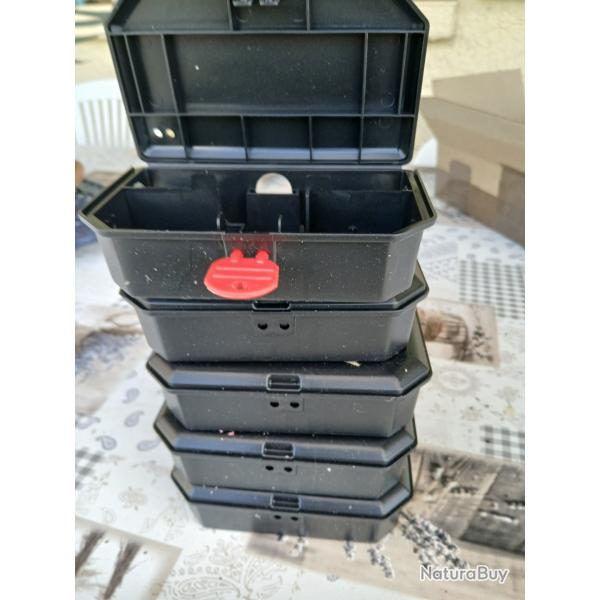 LOT DE 5 BOITES A APPAT SOURIS NEUVES