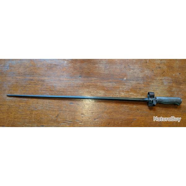 Baonnette Franaise 1886-15 Soie Longue avec Poigne en Maillechort