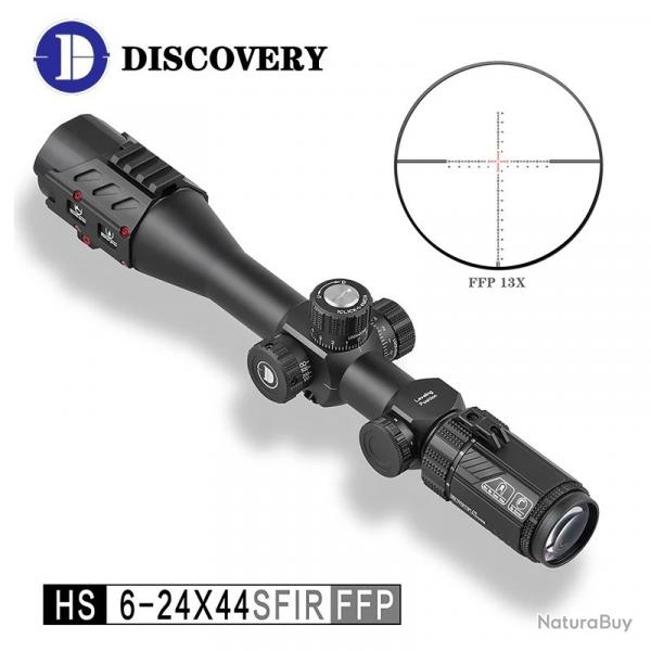 Lunette DISCOVERY HS 6-24x44SFIR-FFP Rticule Lumineux Antichoc Etanche Chasse Tir Longue Porte