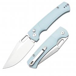 Couteau ArtisanCutlery Revel Mint Green Lame Acier AR-RPM9 Manche FRN Button Lock KIVT ATZ1867PMG