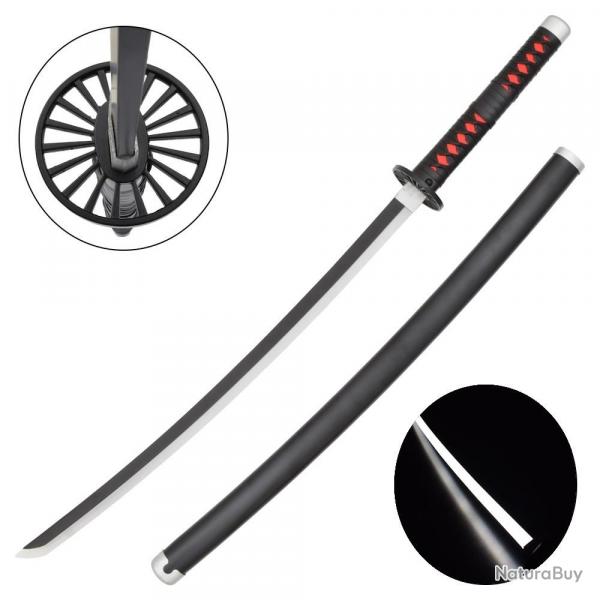 KATANA DECO LAME BAMBOU ET LED MOTIF DEMON SLAYER