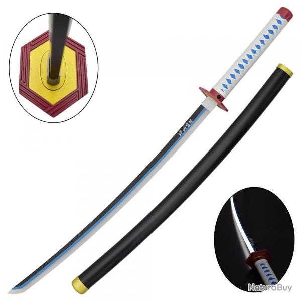 KATANA DECO LAME BAMBOU ET LED MOTIF DEMON SLAYER