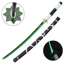 KATANA DECO LAME BAMBOU ET LED MOTIF DEMON SLAYER