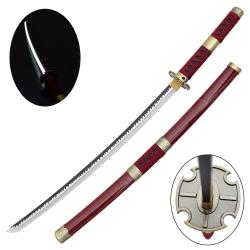 KATANA DECO LAME BAMBOU ET LED MOTIF ONE PIECE