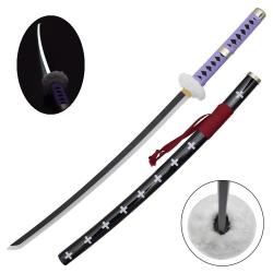 KATANA DECO LAME BAMBOU ET LED MOTIF ONE PIECE