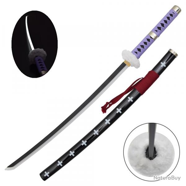 KATANA DECO LAME BAMBOU ET LED MOTIF ONE PIECE