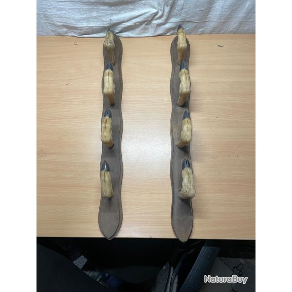 prsentoir pour 4 fusils pieds de chevreuils