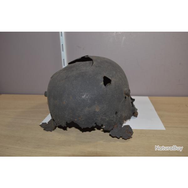 Reste de Casque Allemand M16 stahlhelm Helmet 14/18 Soldat Campagne terrain (23)