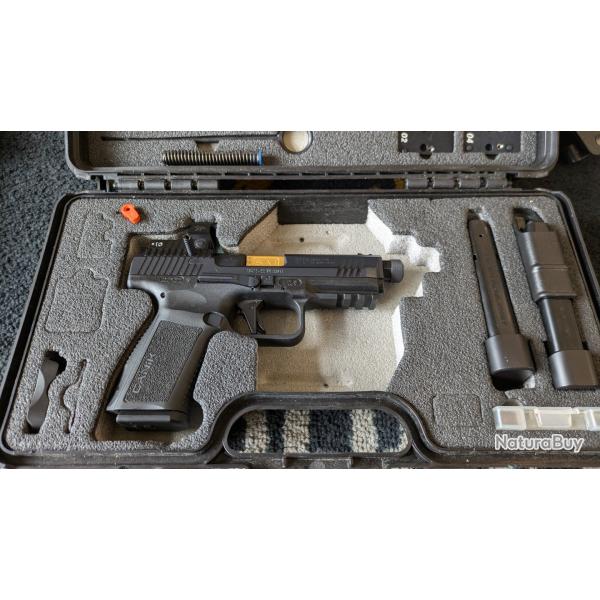 Pistolet CANIK TP9 ELITE COMBAT Executive CAL 9X19 / point rouge mecanik